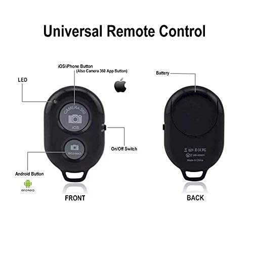 TVN Shutter Remote Control with Bluetooth Wireless Technology - Create Amazing Photos and Videos Hands-Free - Works with Most Smartphones and Tablets (iOS and Android) (Black) - DropSr