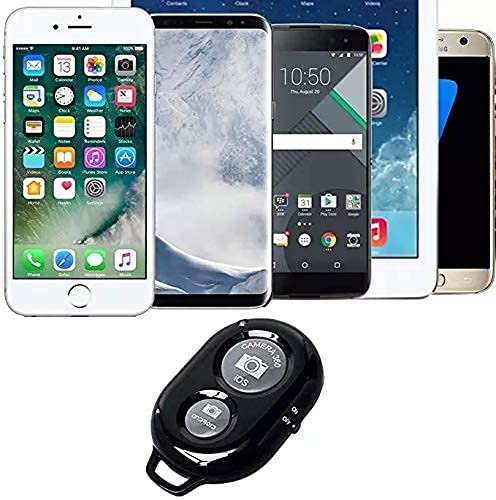 TVN Shutter Remote Control with Bluetooth Wireless Technology - Create Amazing Photos and Videos Hands-Free - Works with Most Smartphones and Tablets (iOS and Android) (Black) - DropSr