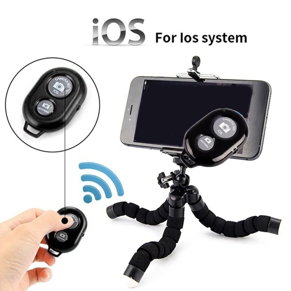 TVN Shutter Remote Control with Bluetooth Wireless Technology - Create Amazing Photos and Videos Hands-Free - Works with Most Smartphones and Tablets (iOS and Android) (Black) - DropSr