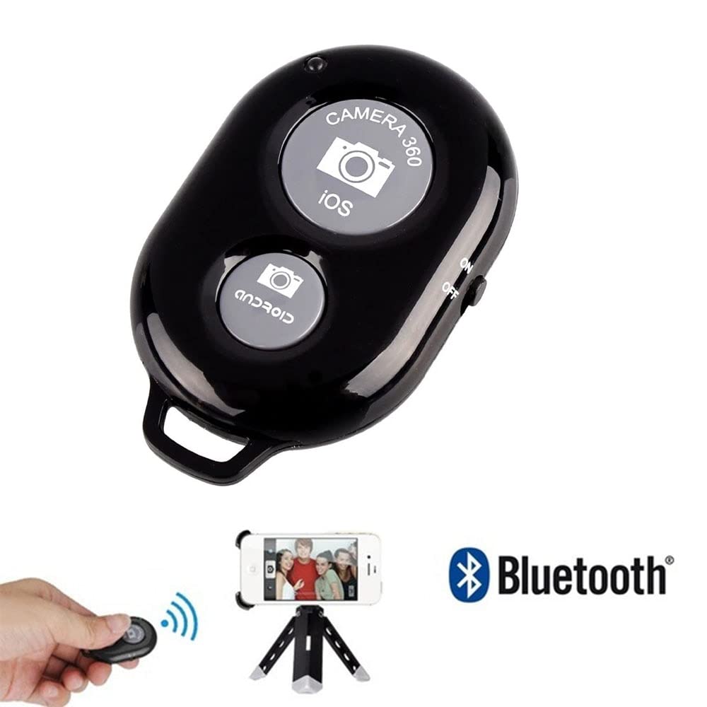 TVN Shutter Remote Control with Bluetooth Wireless Technology - Create Amazing Photos and Videos Hands-Free - Works with Most Smartphones and Tablets (iOS and Android) (Black) - DropSr