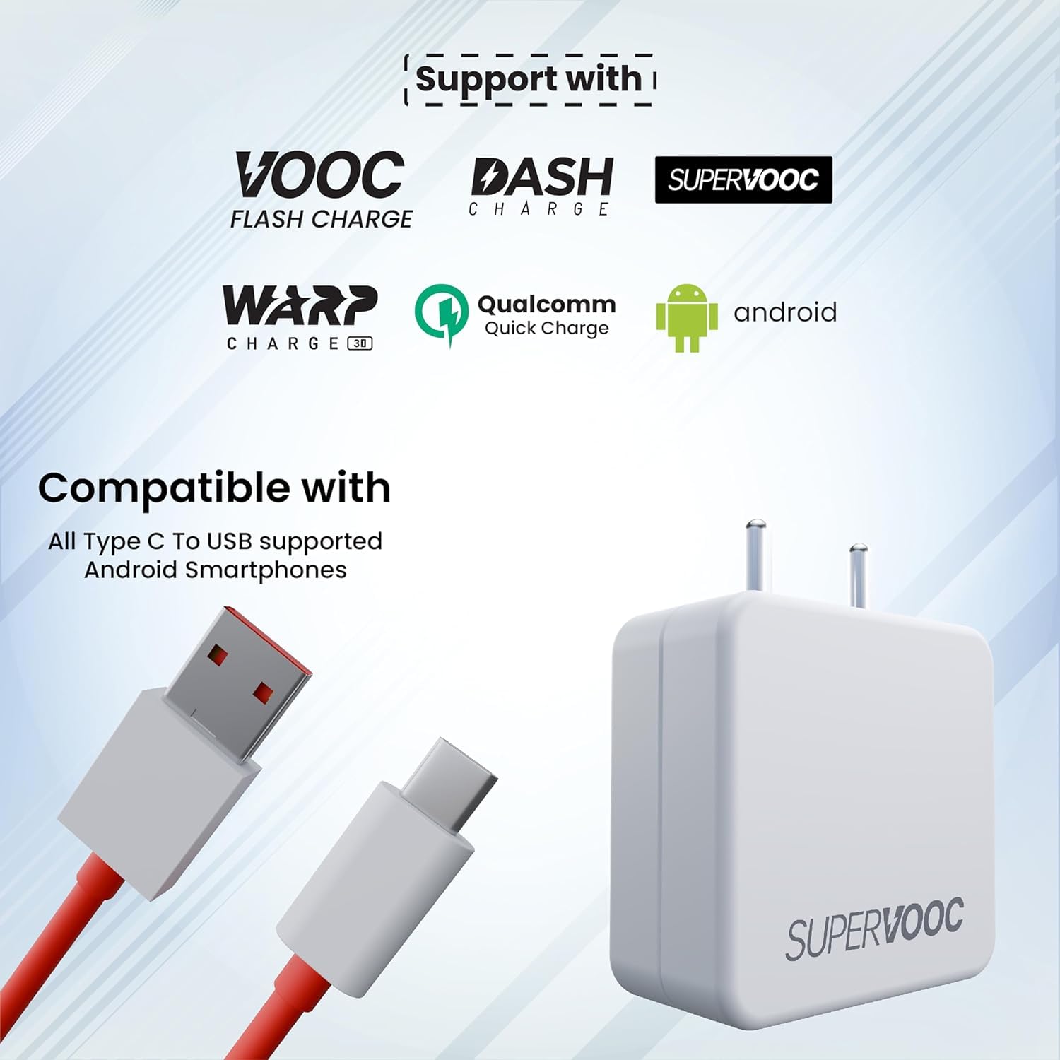 TVN 65W SUPEVOOC Fast Charger with Type-C Cable - DropSr