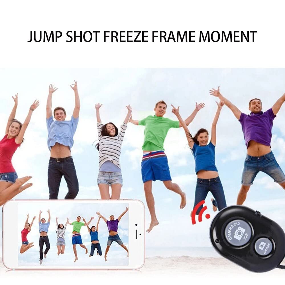 TVN Shutter Remote Control with Bluetooth Wireless Technology - Create Amazing Photos and Videos Hands-Free - Works with Most Smartphones and Tablets (iOS and Android) (Black) - DropSr