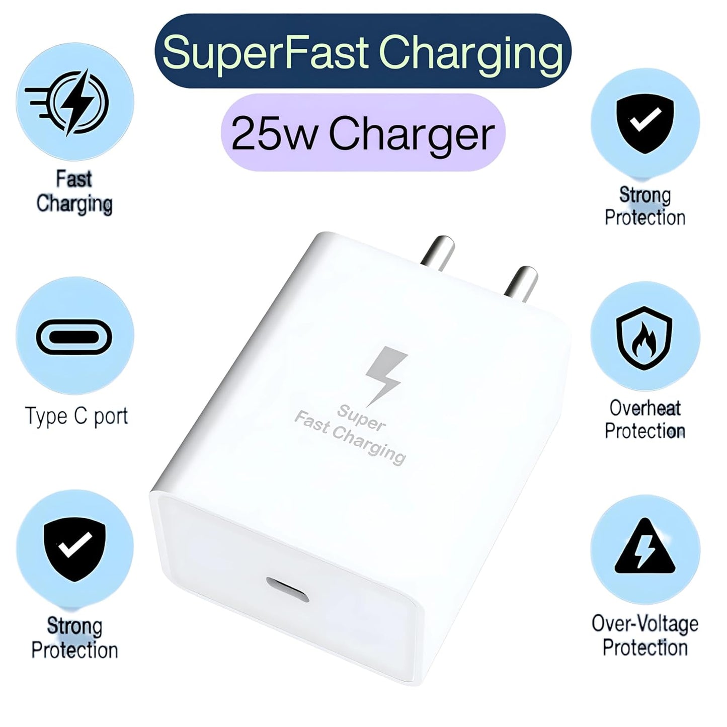 TVN 25W C-Type Super Fast Adapter 2025 White - DropSr